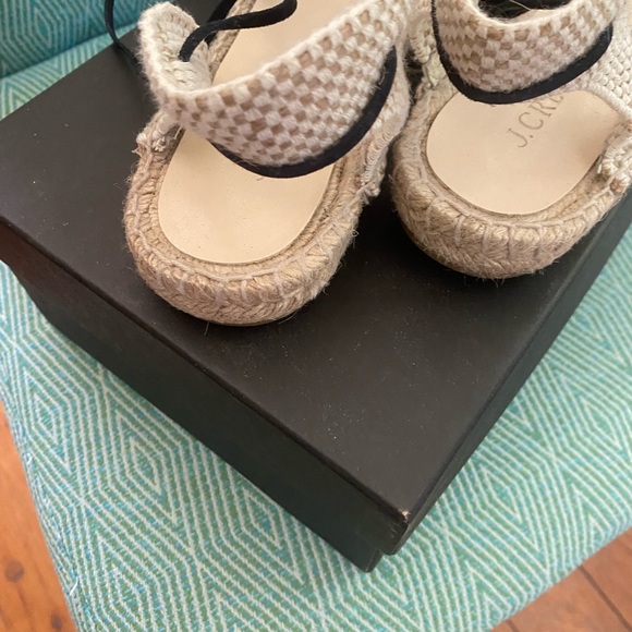 Suede espadrilles with lace up suede ties.  Made in Spain - Picture 4 of 5